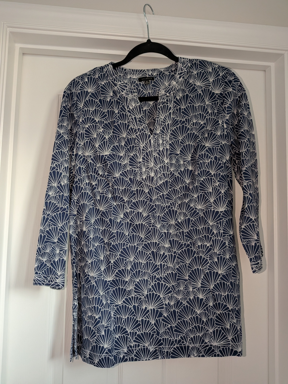 Women's Navy & White Patterned Tunic